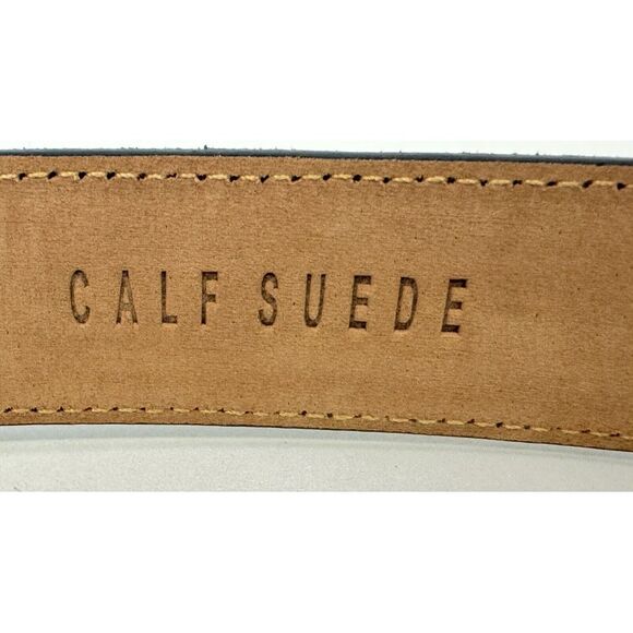 NWT PETER  MILLAR Excursionist Calf Suede Belt  NAVY Blue Men's Size 34 $200 - Picture 6 of 9